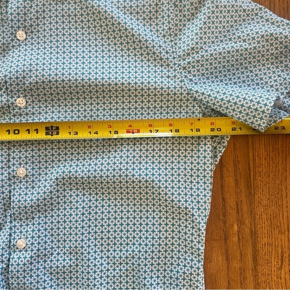 Bonobos Men’s Button Down Shirt Blue Casual Short Sleeve Sz Medium Tailored Fit - Picture 6 of 9